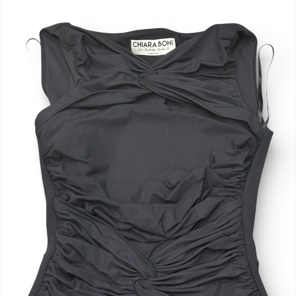 Chiara Boni Elegant Black Midi Dress
